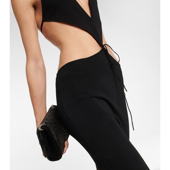 Aya Muse Tetra Cutout Halterneck Top in Black Size S - Picture 6 of 7